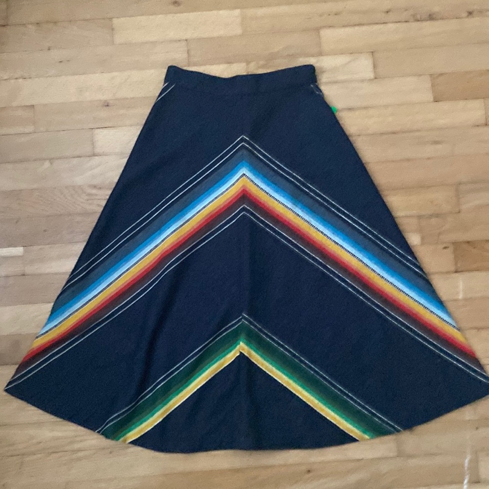 Gorgeous Vintage Original Rare 1970’s mid length skirt!  About size 25 waist.